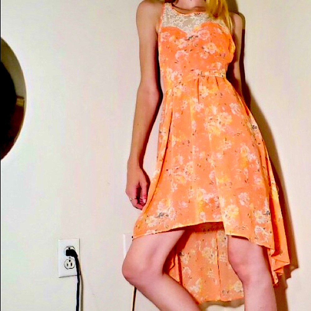 Floral High Low Dress